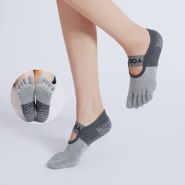 Joogasukat Five Toe Socks GRAY Gray