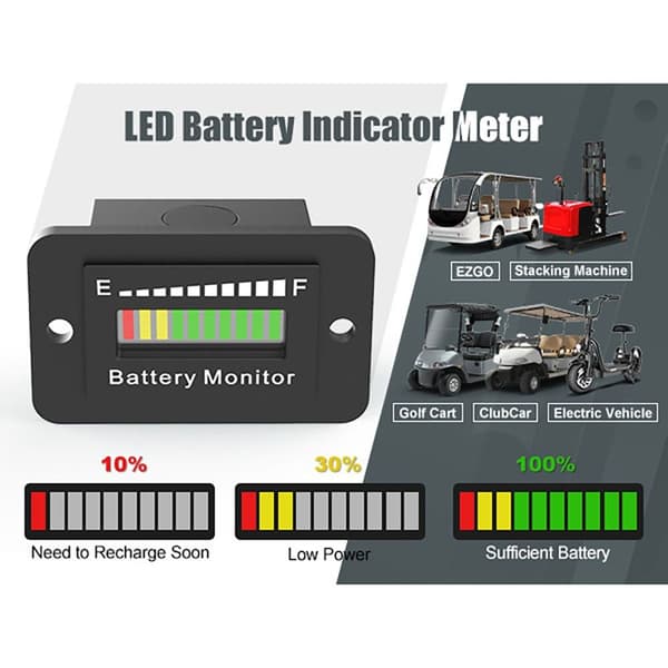 Batteriindikator måler 36 volt måler