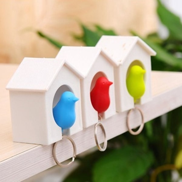 Bird Key Holder Nøkkelring GUL yellow