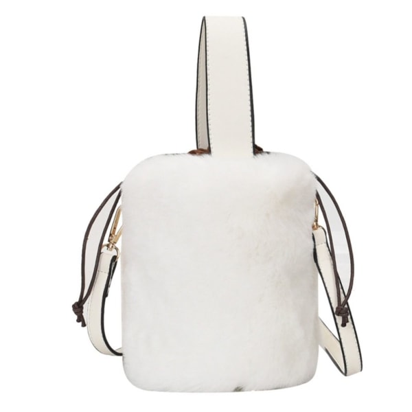 Faux Fur Taske Dame Håndtasker HVID white