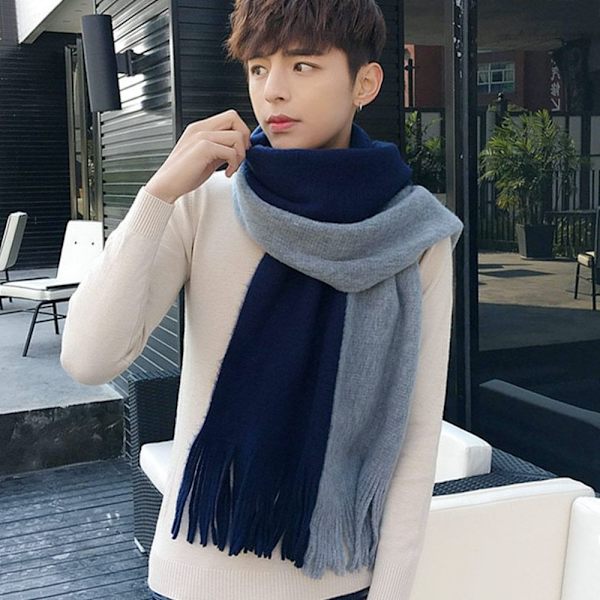 Luksus Cashmere Fargematching Dame Skjerf Vintersjal STYLE2 style2