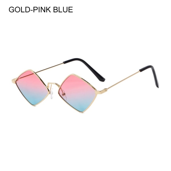 Damesolbriller Diamantform GULD-ROSA BLÅ GULD-ROSA BLÅ Gold-Pink Blue