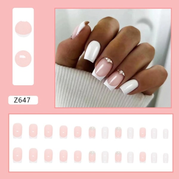 24 stk. False Nails Long Square W497 W497 W497