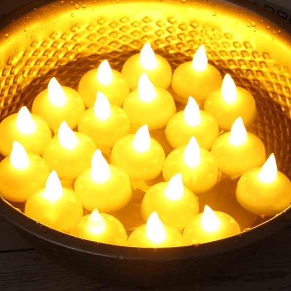 6 stk Telys LED stearinlys Lys Yellow