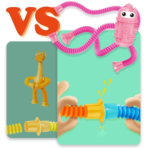 Teleskopisk Pop Tube Toy Spring Tube Toy STYLEA-MED LAMPA StyleA-With lamp