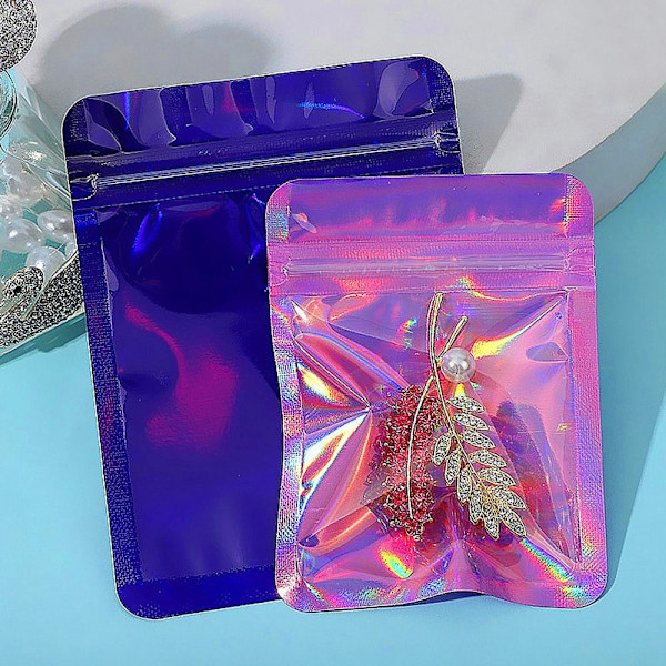 100 stk Selvforseglende poser Oppbevaringspose ROSA 7,5CMX10CM pink 7.5cmx10cm