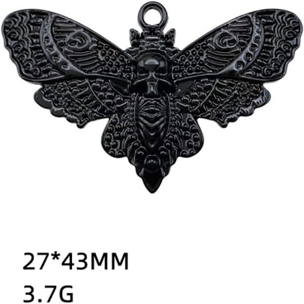 Skull Moth Charm Halloween Skjeletthode