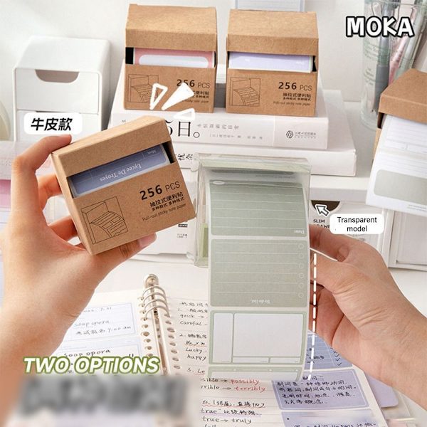 256 st/box Memo Pad Study Sticky Note 02-GRADIENT BLÅ 02-Gradient Blue
