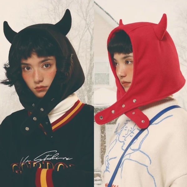 Devil Horn Hat Lille Djævle Hat RØD red