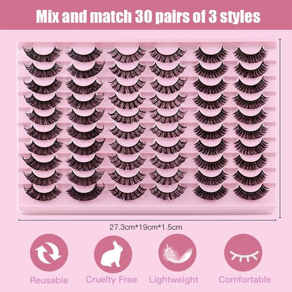 Ryska lösögonfransar Eye Lash Extension 3 3 3