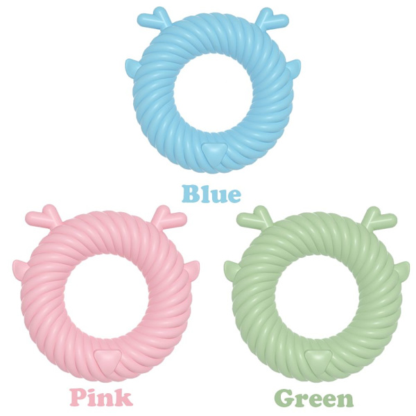 Hundtugg leksaker Rådjur Circle Shape Tandrengöring rosa