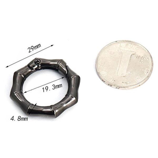 5 st Spring Polygon-Ring Spännen Karbinhake Handväskor Handväskor Black 35.6mm