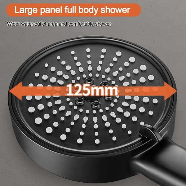 12,5cm Brusehoved Vandbesparende Sprinkler SORT black