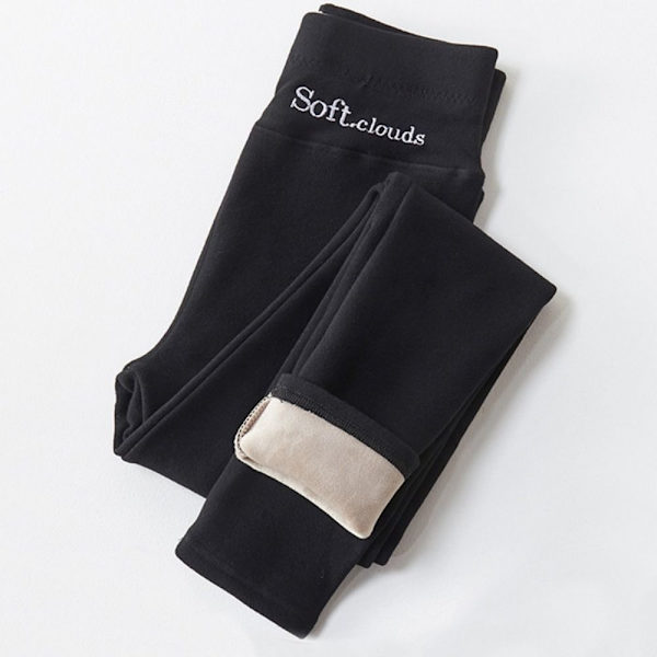 Fleecefodrade Leggings Vinter Leggings SVART 2XL Black 2XL