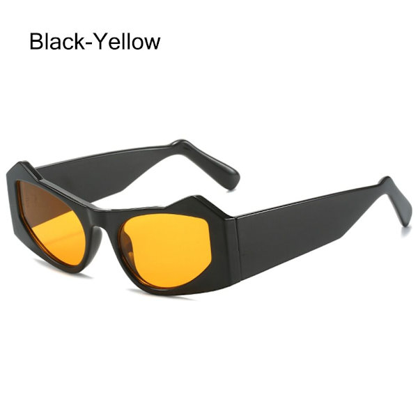 Cat Eye Aurinkolasit Naisten aurinkolasit MUSTA-KELTAINEN Black-Yellow