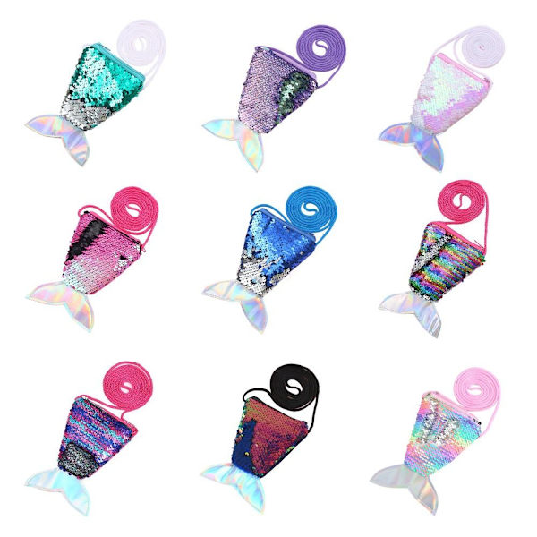 Mermaid Tail Myntpung Nøkler Pose Kortholder HVIT&FLERE FARGER White&Multicolor