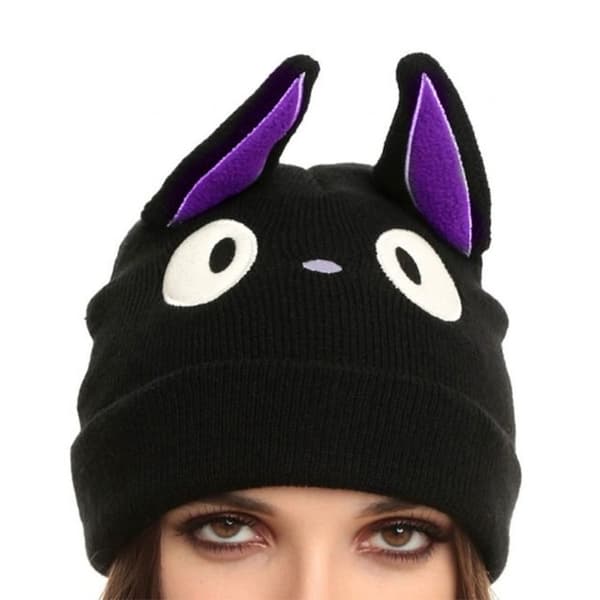 Black Cat Beanie Stickad Cap Hat Cosplay Hat