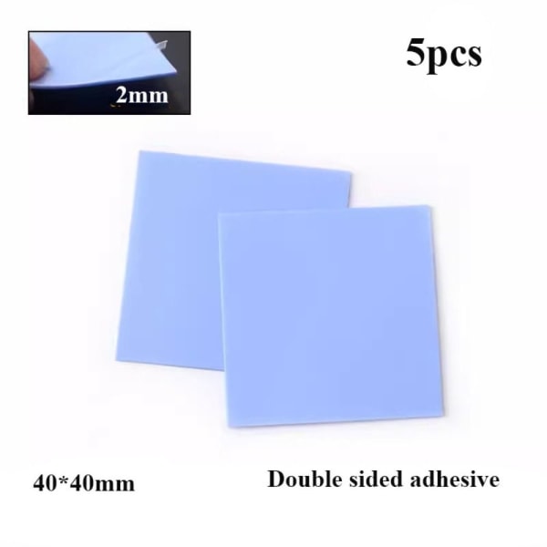 5 st Silikon Thermal Pad Thermal Pad Sheet 40X40X1MM 40x40x1mm