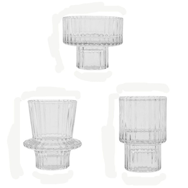 Ljushållare Ljusstake VIT 1 SET 1 SET white 1 set-1 set