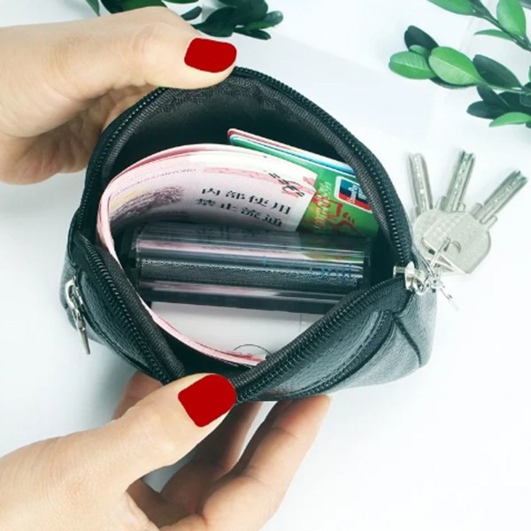 Mini lommebok for kvinner med glidelås LILLA Purple