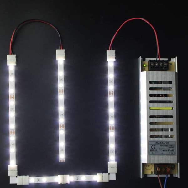 10 STK LED Strip Connector Strips Lights Connector 10MMDOUBLE 10mmDouble head