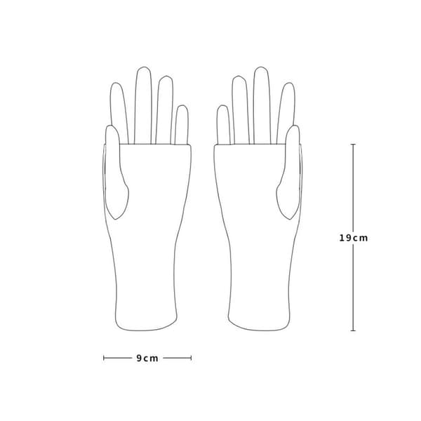 Stickade Handskar Half Finger Handskar GRÅ grey