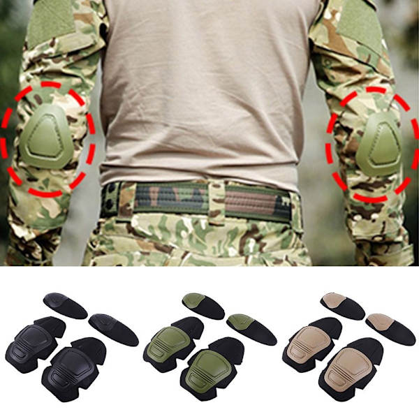 Knebeskyttere Interpolerte knebeskyttere og albuestøtte KHAKI KNEBESKYTTELSER khaki Knee Pads-Knee Pads