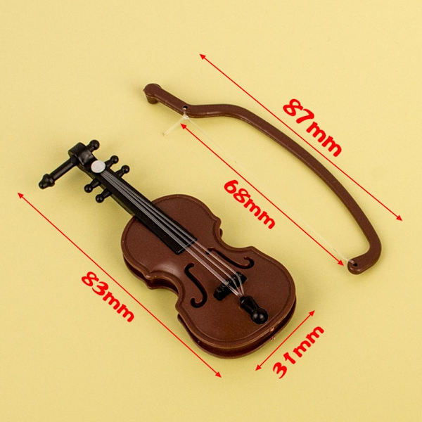 10st Dockskåp Fiol Violinmodell Dockhusdekor 10PCS