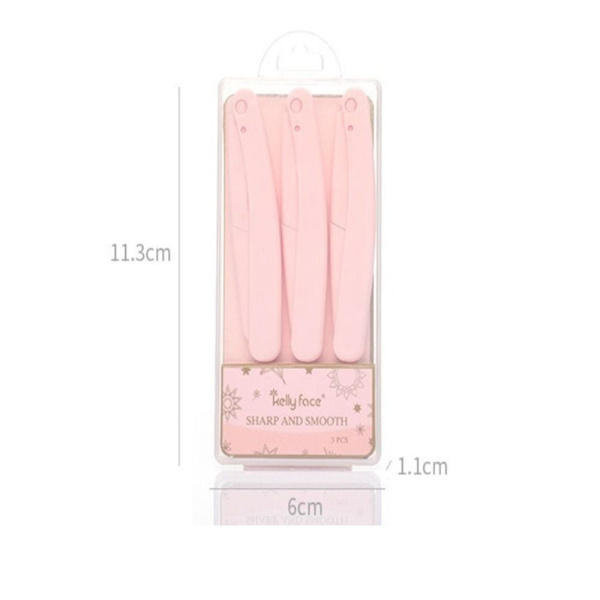 6st Ögonbrynstrimmer Eyebrow Shaper Razor ROSA pink