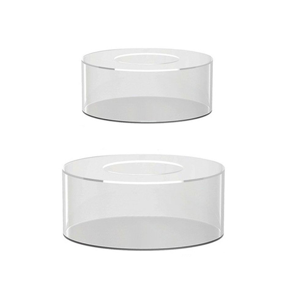 2 stk Akryl kakestativ Sylinder Display Riser Cake Tier