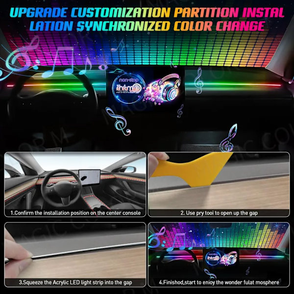 Auton tunnelmavalot LED-nauhat auton ympäristövalot