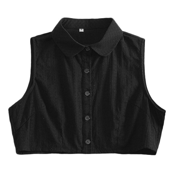 Skjorte Fake Collar Tøjtilbehør SORT M Black M