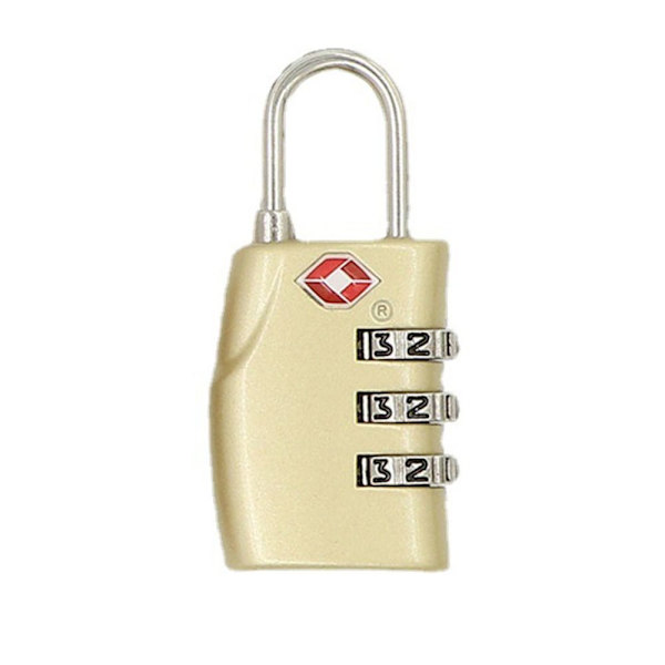 3-siffrigt kombinationslås Customs Password Lock GULD Gold