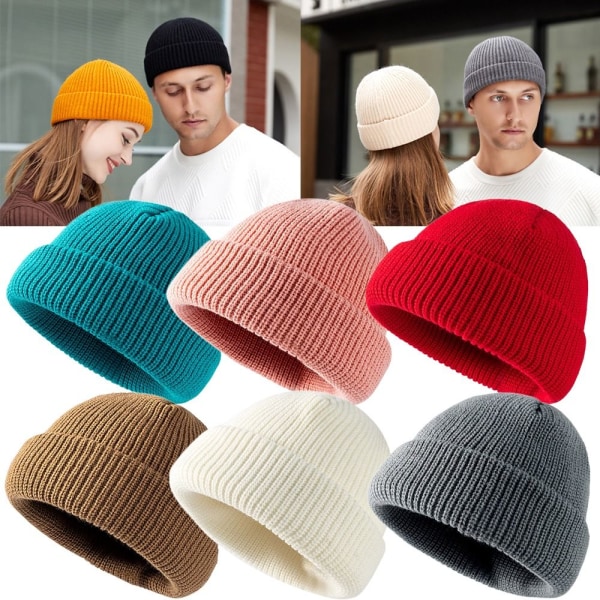 Manchetstrik Beanie strikkehue Hat GRØN green