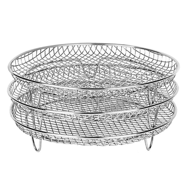 3-pack Luftfritösställ, Luftfritös Korg, Rostfritt Stål
