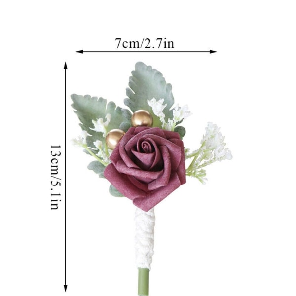 Corsage kunstig håndledsblomst DYB BØNNEPASTA DYB BØNNEPASTA Deep Bean Paste