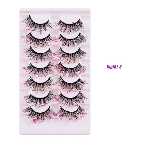 7 Par Glitter Lashes Night Luminous False Eyelashes NIGHT7-3 Night7-3
