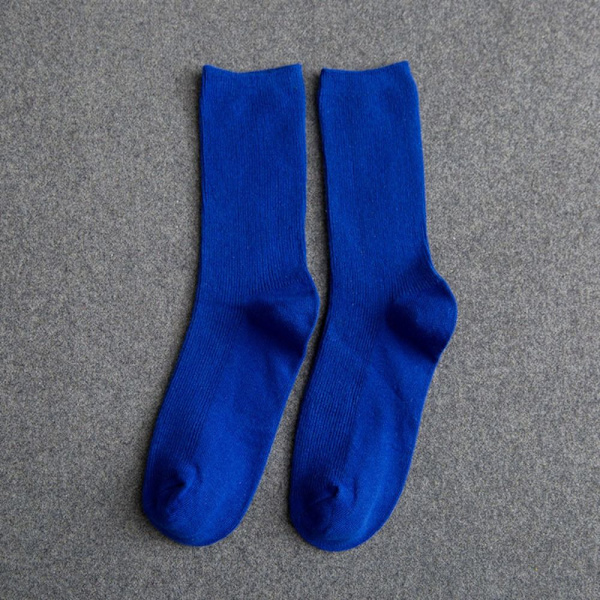 Medium Tube Socks Harajuku Pile Socks ROYAL BLUE royal blue
