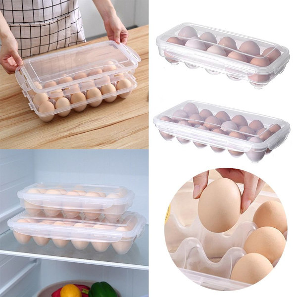 Æggeholder Æsker Æg Køleskab Beholder 10GRIDS 10GRIDS 10Grids