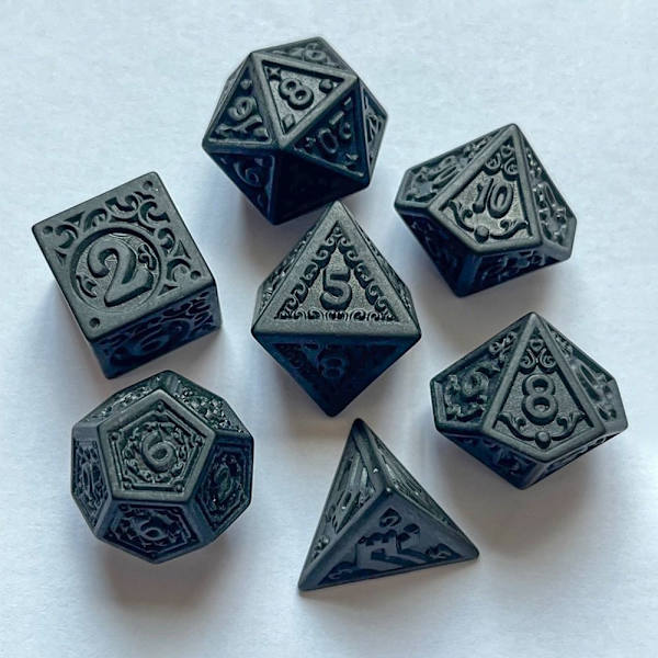 7 Stk/sæt DND Terning Polyhedral Terning GRÅ GRÅ grey