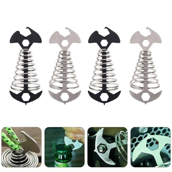 2kpl Spring Fishbone Anchor Telttatapit MUSTA Black