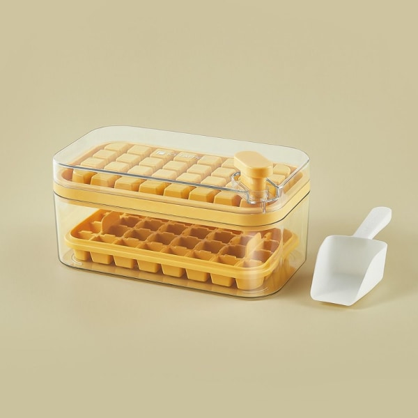 Ice Cube Tray Mould KELTAINEN KAKSOISKERTOS KAKSOISKERTOS Yellow Double layer-Double layer