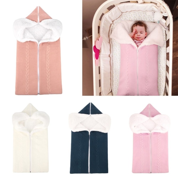 Nyfödd sovsäck Lammullsfilt ROSA 70X35CM Pink 70x35cm
