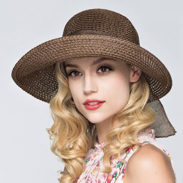 Solhatt for kvinner KHAKI khaki