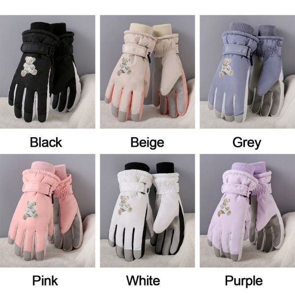 Varme Kvinder Ski Handsker Fuld Finger Handsker PINK pink