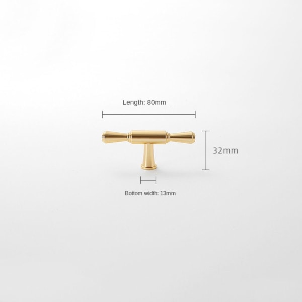 Skap Trekker Skuffeknapp GULL ENKEL HULL gold single hole