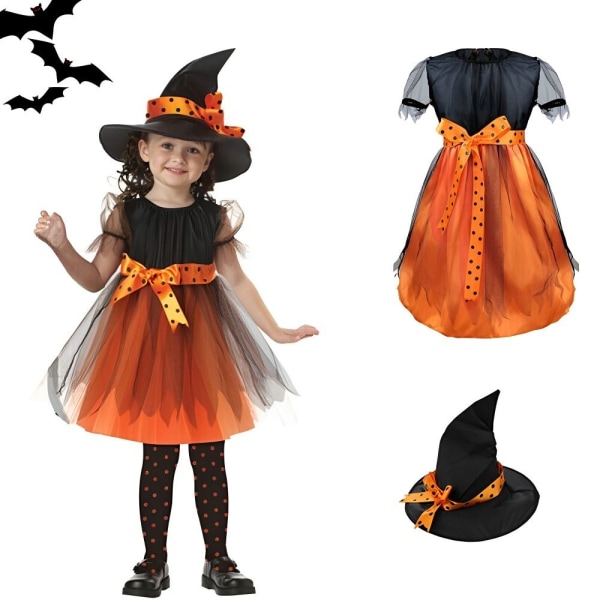Halloween Cosplay Witch Costume Witch Dress 120CM 120cm