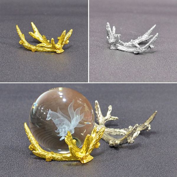 Älg Display Stativ Crystal Ball Base SILVER Silver
