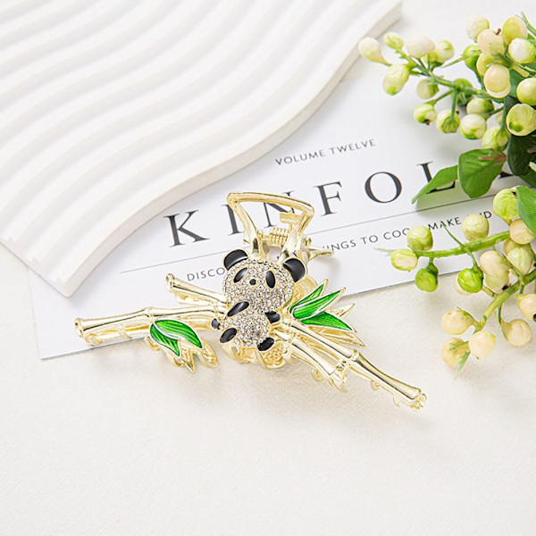 Flower Metal Hårklämmor Tulpan Flower Grab PANDA - DIAMOND PANDA Panda - Diamond