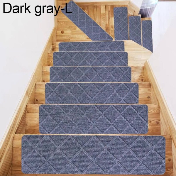 Tæppe Trappetrin Trappebetræk MØRKEGRÅ L dark gray L